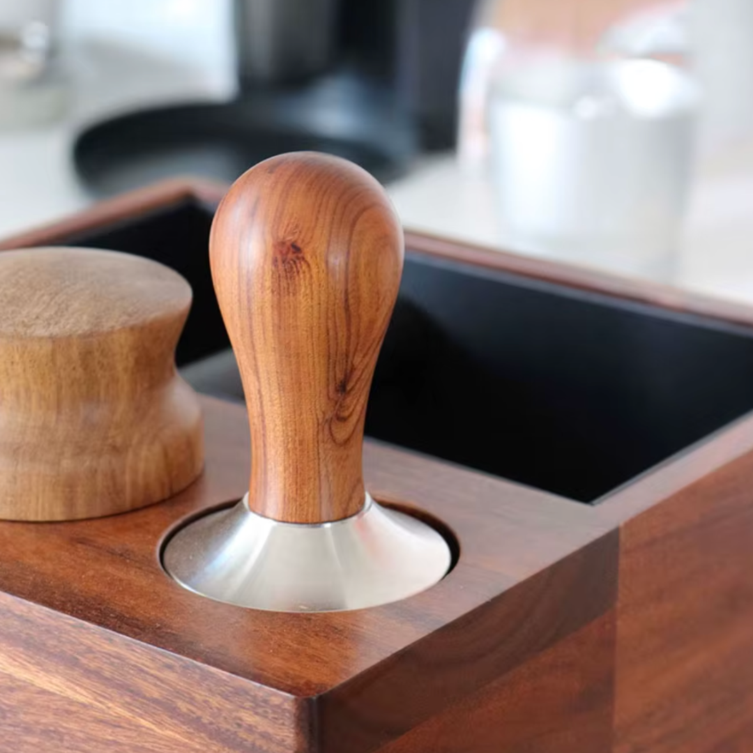 Tamper espresso en bois massif