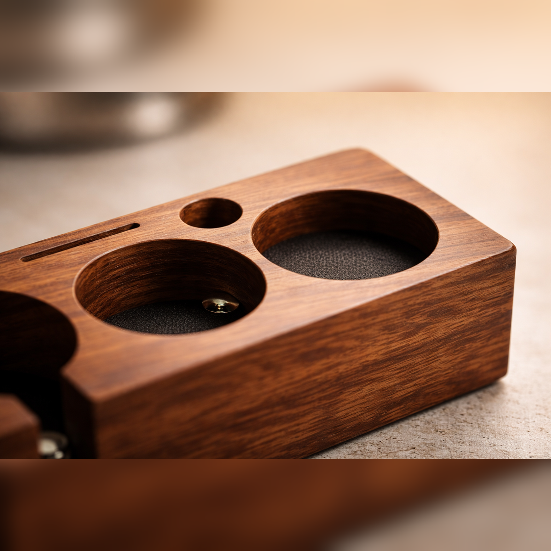 STATION DE TASSAGE ESPRESSO EN BOIS