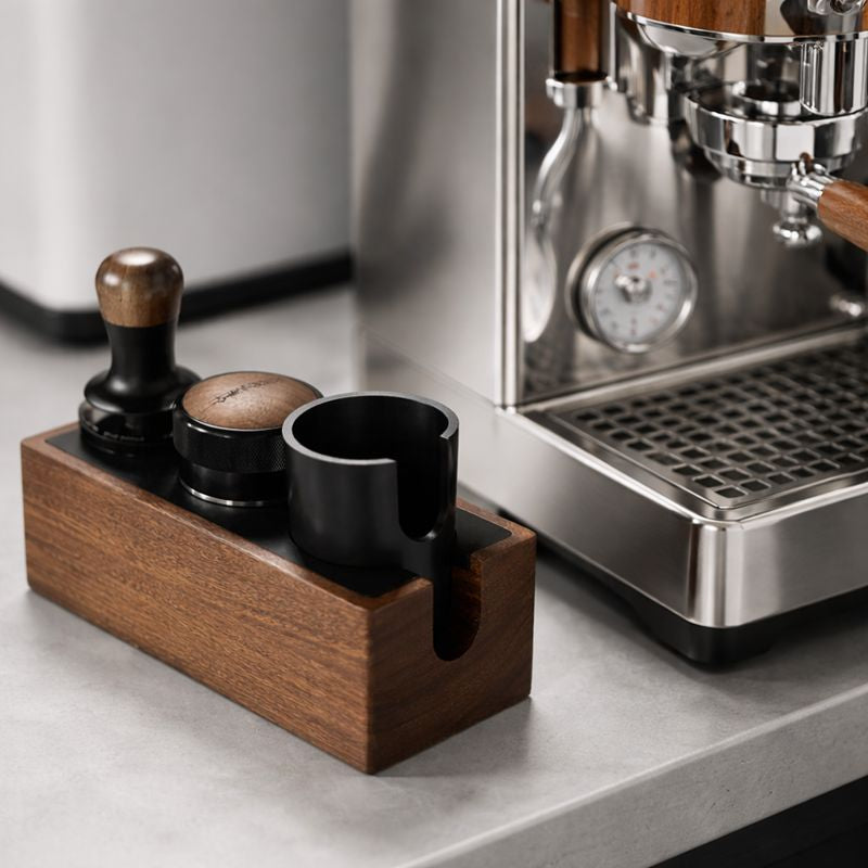 Station de tassage premium avec tiroir de rangement