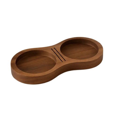 SUPPORT TAMPER & DISTRIBUTEUR EN BOIS DE NOYER